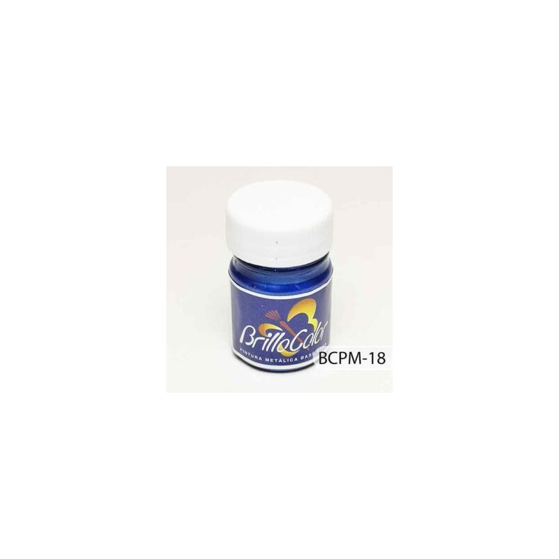 Pintura metálica Brilla Color #18 Azul Rey AZ 6050