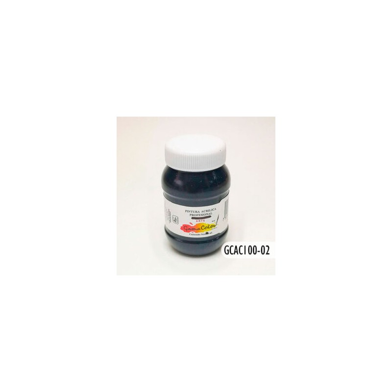 Pintura Acrílica Gama Color 100-02 Negro